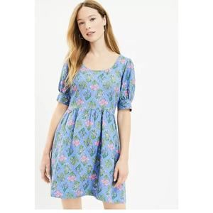 LOFT Blue Floral Mini Dress